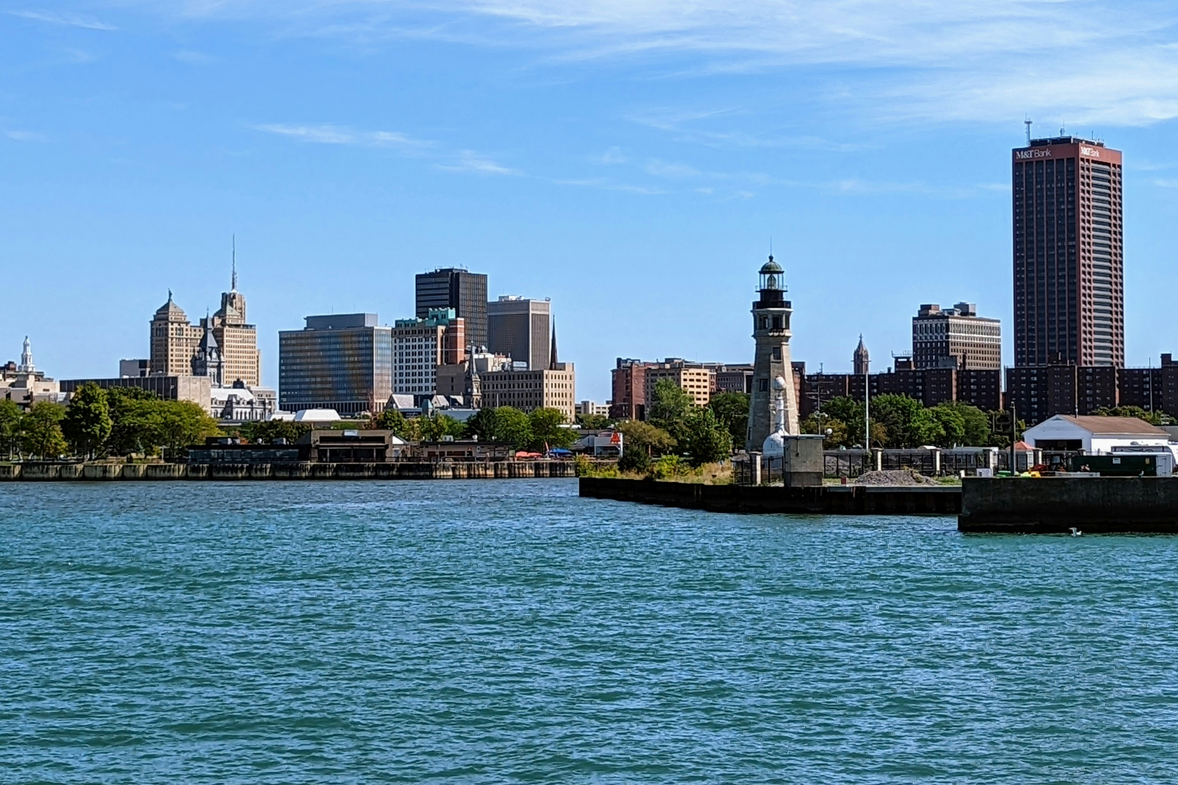 Buffalo, New York waterfront — a bottle bill state that proved deposit systems work